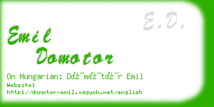 emil domotor business card